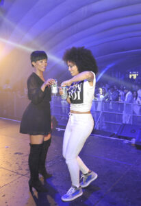 Poppy Nshongwana and Pearl Thusi